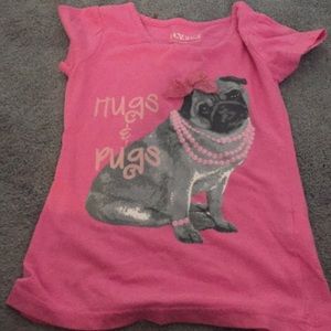 M.V Kids girls XS (4/5) Pug tee shirt